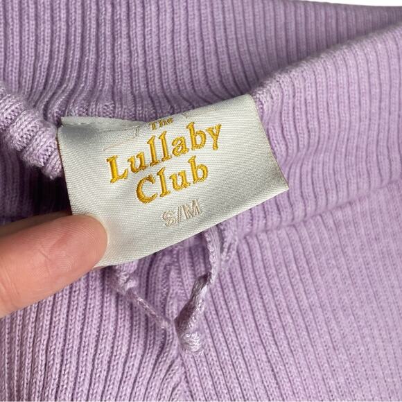 The Lullaby Club Light Lilac Purple Rib Knit Alex Shorts S/M - Picture 4 of 9